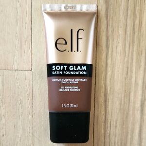 NWT e.l.f. Soft Glam Satin Foundation 60 Rich Cool Medium Buildable Coverage New